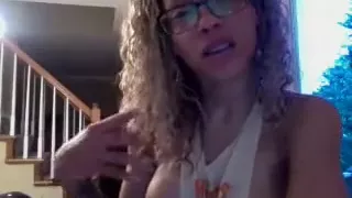 Dark Skinned Beauty With Glasses Shows Off Her Marvelous Bi