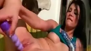 Horny Brunette Reaching Orgasm With Vibrator