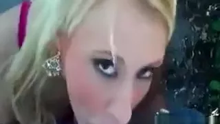 Sexy Blonde Hoe Gets Picked Up For Some