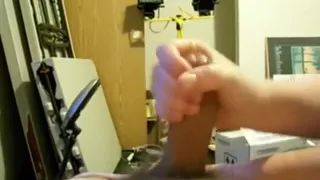 Stroking His Schlong At Home