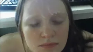 Teen Chick Gets Sprayed With Cum For The First Time