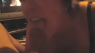 Mature Brunette Wife Suck Husband Cock Sunday Night After Go To Church,Damn