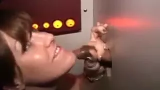 Brunette Amateur Girl Smoking Pole Through A Glory Hole