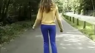 Cute and horny roller girl get caught