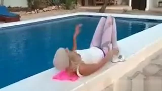 Teen beauty Sasha working her little tits outdoor