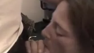 Old And Weathered Brunette Street Whore Slurping Dick