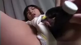 Blindfolded asian babe gets fucked