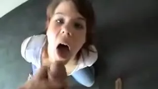 Cute Girl Giving A Blowjob Point Of View