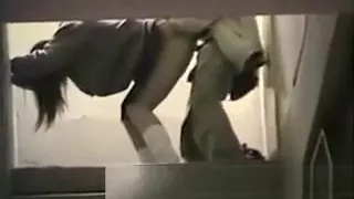 Amateur teens voyeur fucking in public place