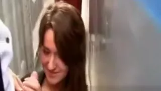 Real european slut sucking two cocks