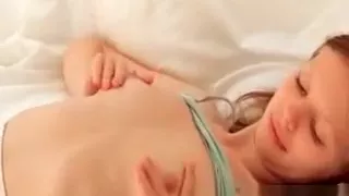 Sweet Gloria teasing her perfect little boobies