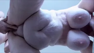 Fat slut with big boobs and mature guy fucking her