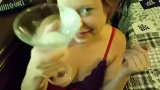 Busty blonde gives an amazing POV blowjob