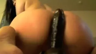 Perky teen toys her ass and pussy outdoors in sexy solo