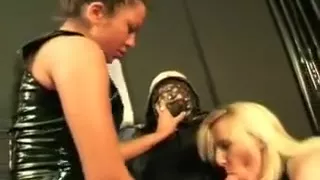 Blonde Mistress Sits On A Big Cock