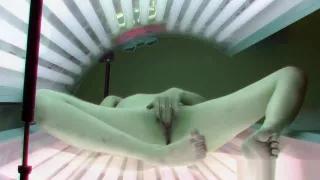 Sexy Blonde Teen With Golden Hands