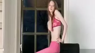 Sexy Alyona Teasing Pink Pussy With Undies
