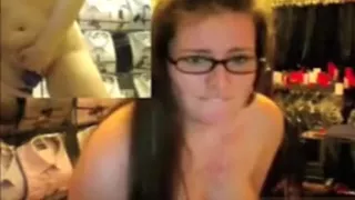 Female porn agent watches an amateur stud jerk off