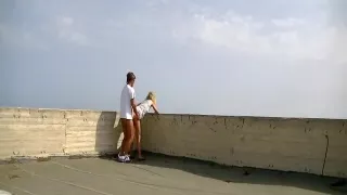 Amateur hottie fucked outdoor in public