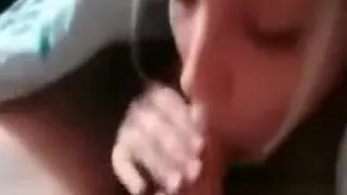 Kayla 19 years gets mouth full of cum