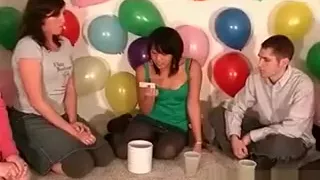 Girls kissing in a truth or dare sexgame