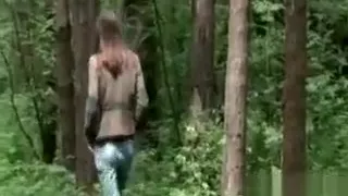 Teen hottie having fun outdoor