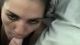 Filthy Street Wise Brunette Crack Whore Sucking Dick