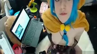 Great Pussy on Blue Haired Teen on Webcam