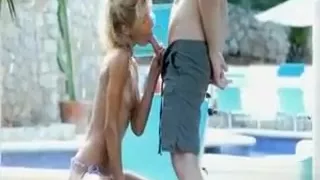 Skinny blonde teen oils up her body then enjoys her awesome