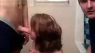 Webcam Slut Sucks Two Hard Cocks