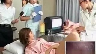 Japanese patient gets hairy snatch checked at the doctors