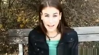 Dirty Brunette Amateur Fucked And Facial In Public