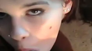 Brunette babe rides big cock