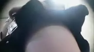 Asian upskirt panties caught by voyeur cam