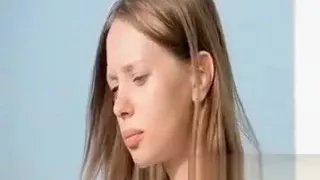 Fragile teen plays with tits outdoor