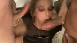 Pretty gothic school girl deepthroats