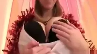 Nerd teen blonde with huge natural tits