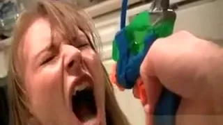 Dirty brunette slut having fun naked