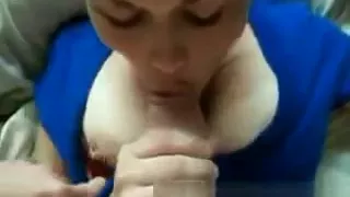 Blonde lesbian junkie sucking her first cock