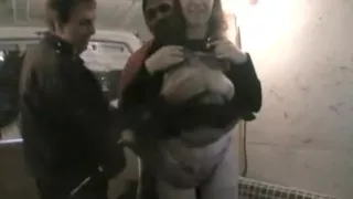 Virginie double fucked into a van