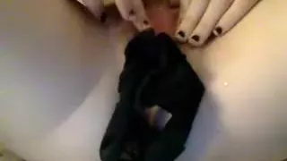 Redhead fingering hairy twat