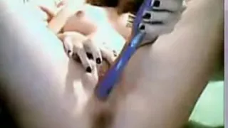 Teen webcam toys Big black dildo and double