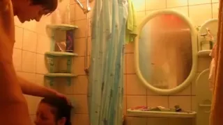 Hot teen gets buck naked and gives a sizzling oral-service