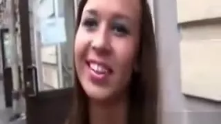 Sexy teen shows off her titties and wants some action