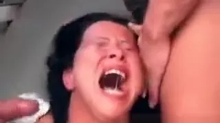 Two big hard cocks fucking brunettes