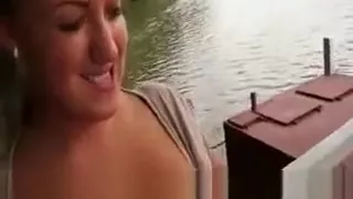 Sexy hot big boobed blonde whore sucking