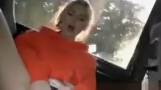 Blonde College Ex Girlfriend Finger Banging Herself On Bus