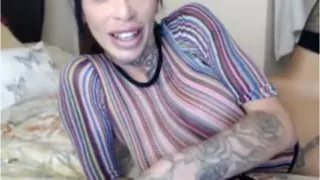 Pussy toying babe with big boobs