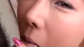 Asian Girl Blows a Lucky Guy