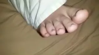Foreskin jizz friends toes